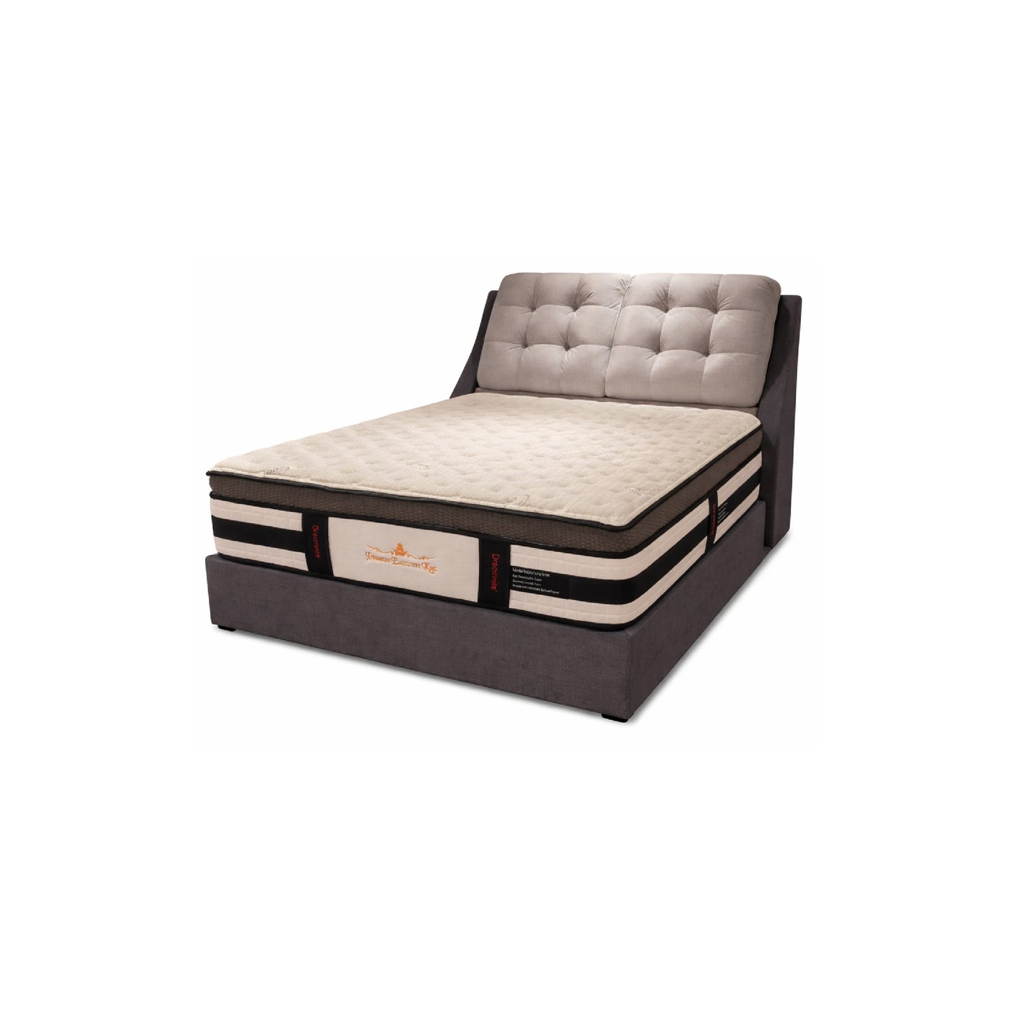 Bedframe Only NH54 - With Headboard Storage (Single/Super Single/Queen/King Size) Custom Colour