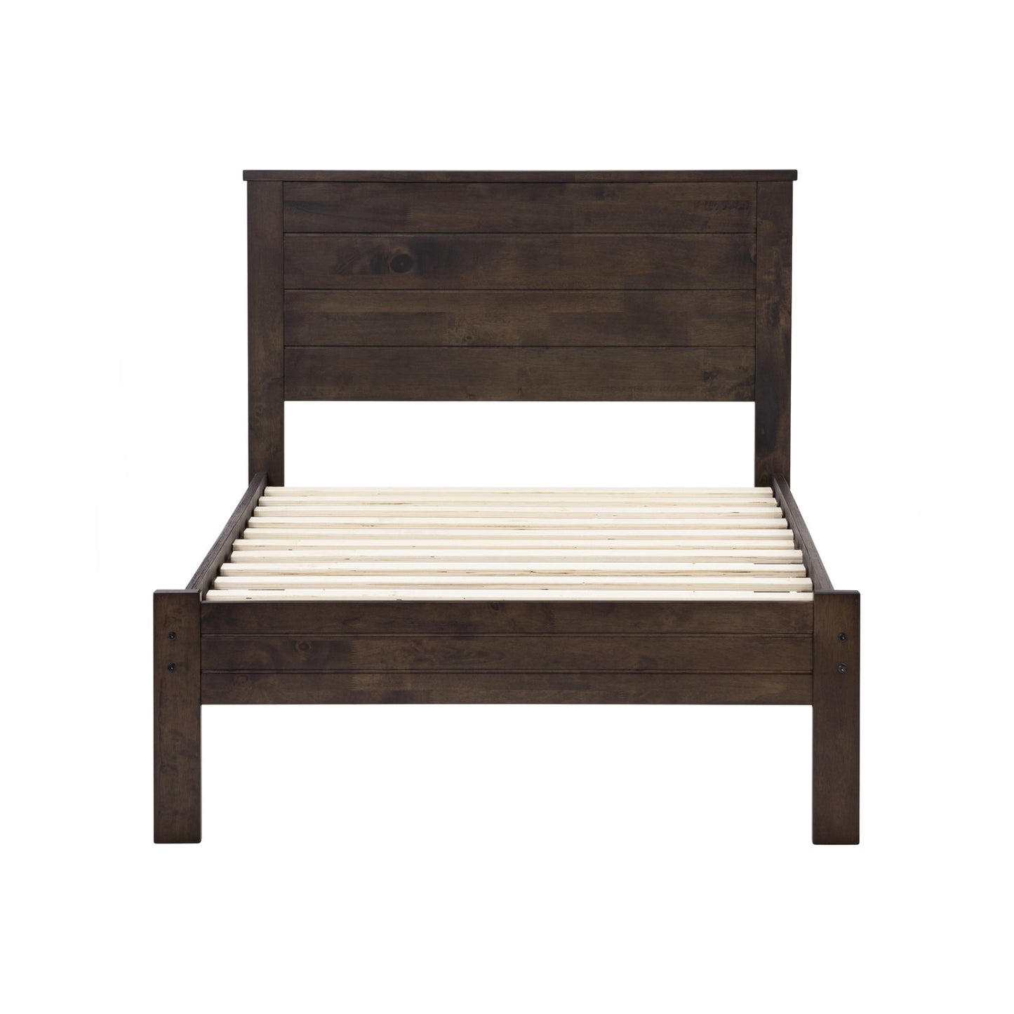 BRANDI Bedframe - Dark Chestnut (Single Size)