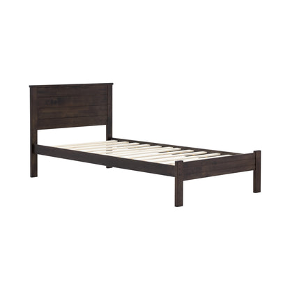 BRANDI Bedframe - Dark Chestnut (Single Size)