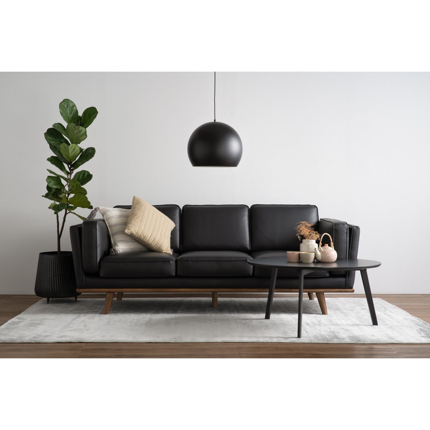 CIVIC 3 Seater Sofa - Black