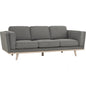 CIVIC 3 Seater Sofa - Chrome Grey
