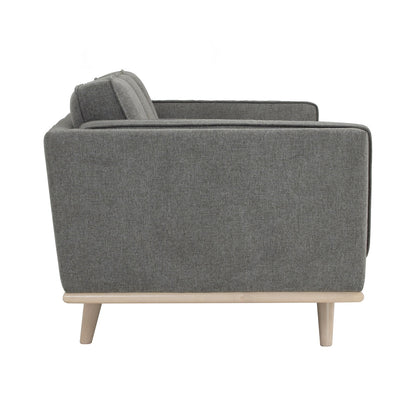 CIVIC 3 Seater Sofa - Chrome Grey