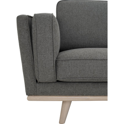 CIVIC 3 Seater Sofa - Chrome Grey