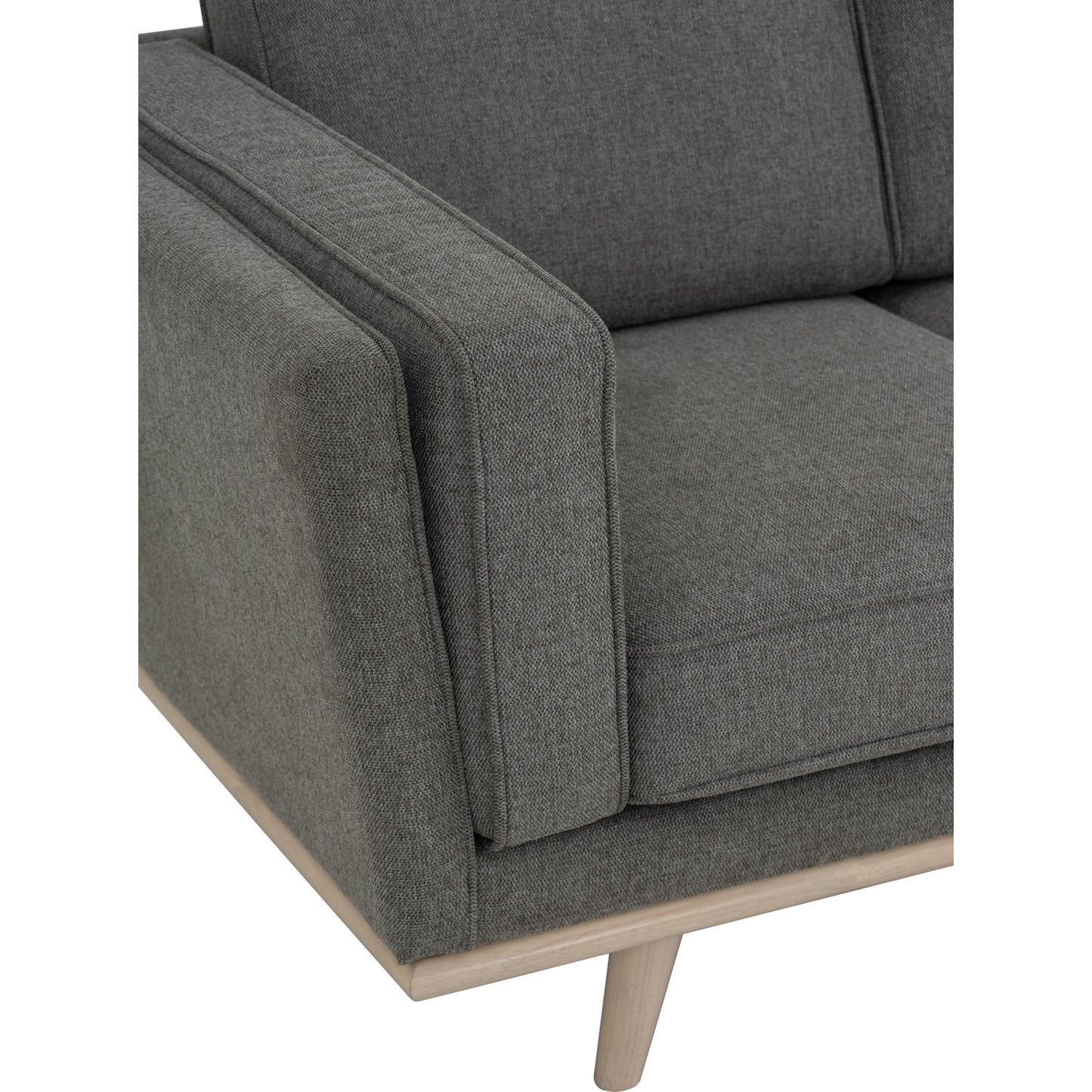 CIVIC 3 Seater Sofa - Chrome Grey