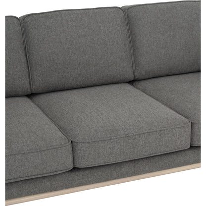 CIVIC 3 Seater Sofa - Chrome Grey