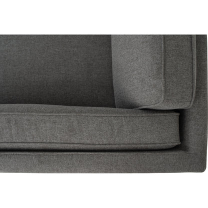 CIVIC 3 Seater Sofa - Chrome Grey