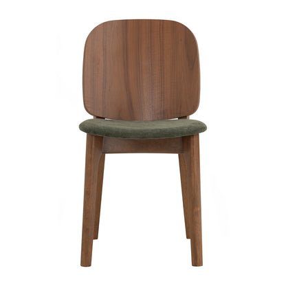 CORA Dining Chair - Cocoa, Deep Green