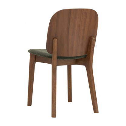 CORA Dining Chair - Cocoa, Deep Green