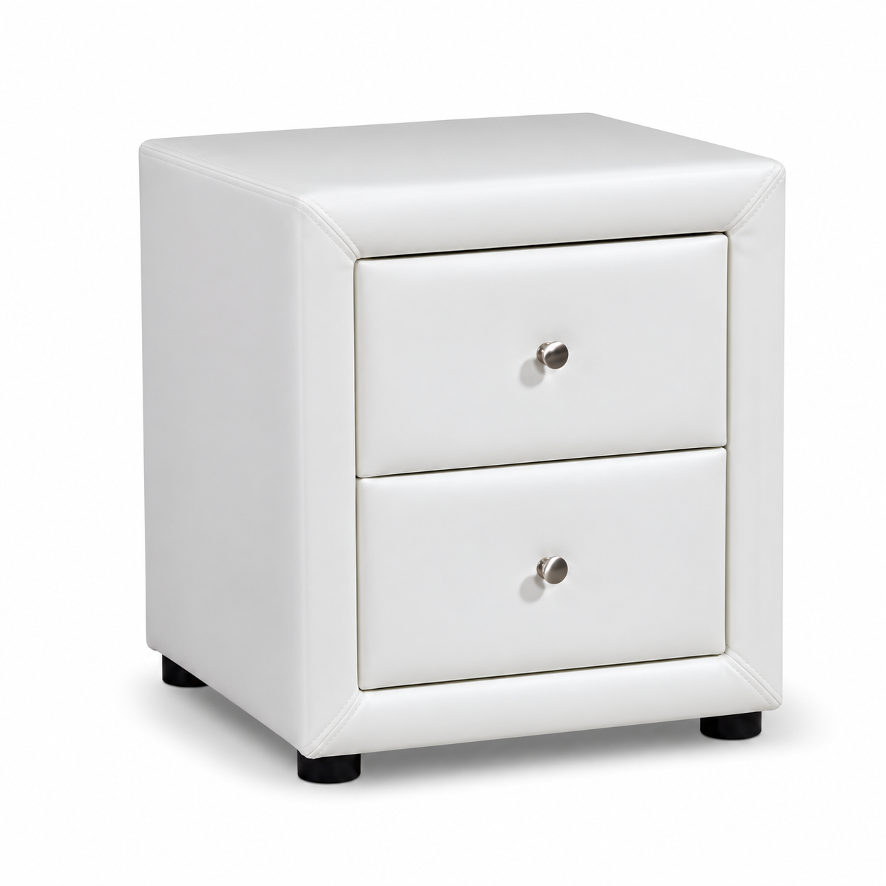 CALVINIA Bed Side Table - White