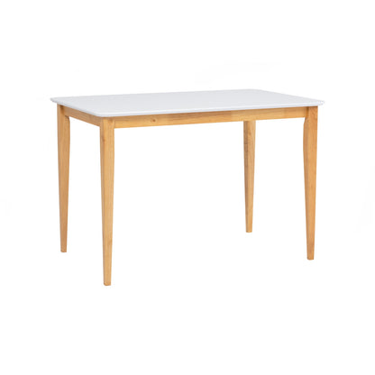 CHARMANT Dining Table - Natural Leg, White Top (1100L)