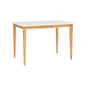 CHARMANT Dining Table - Natural Leg, White Top (1100L)