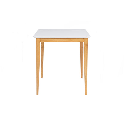 CHARMANT Dining Table - Natural Leg, White Top (1100L)