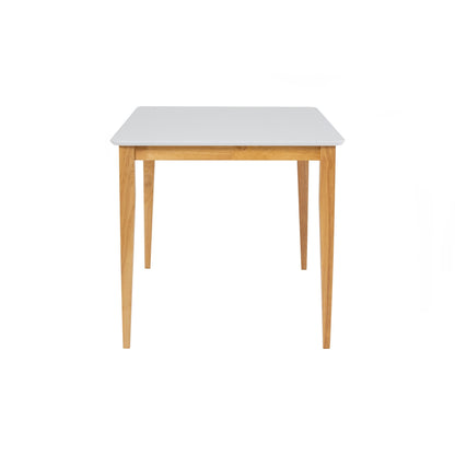 CHARMANT Dining Table - Natural Leg, White Top (1400L)