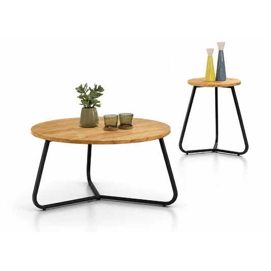 CLIPTO Coffee Table + Side Table - Natural