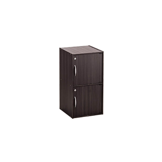 CODEY 2 Door Storage Box With Lock - Light Cappuccino