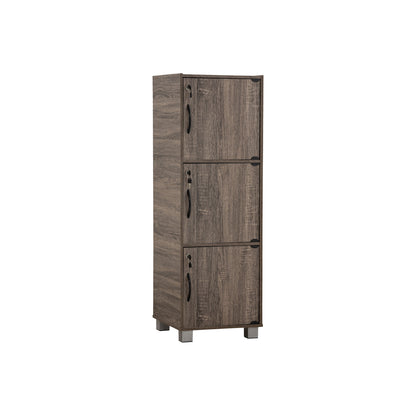 CODEY 3 Door Storage Box With Lock - Felton Oak