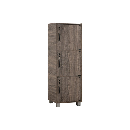 CODEY 3 Door Storage Box With Lock - Felton Oak