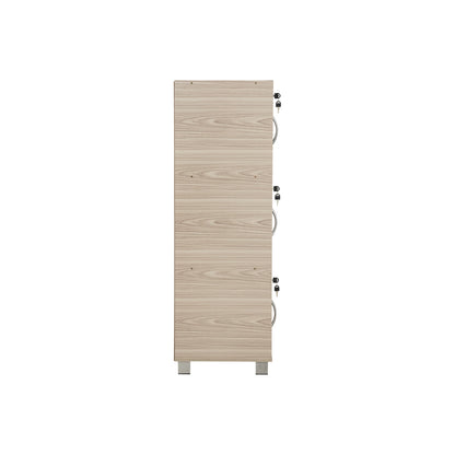 CODEY 3 Door Storage Box With Lock - Grey Line