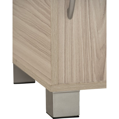 CODEY 3 Door Storage Box With Lock - Grey Line