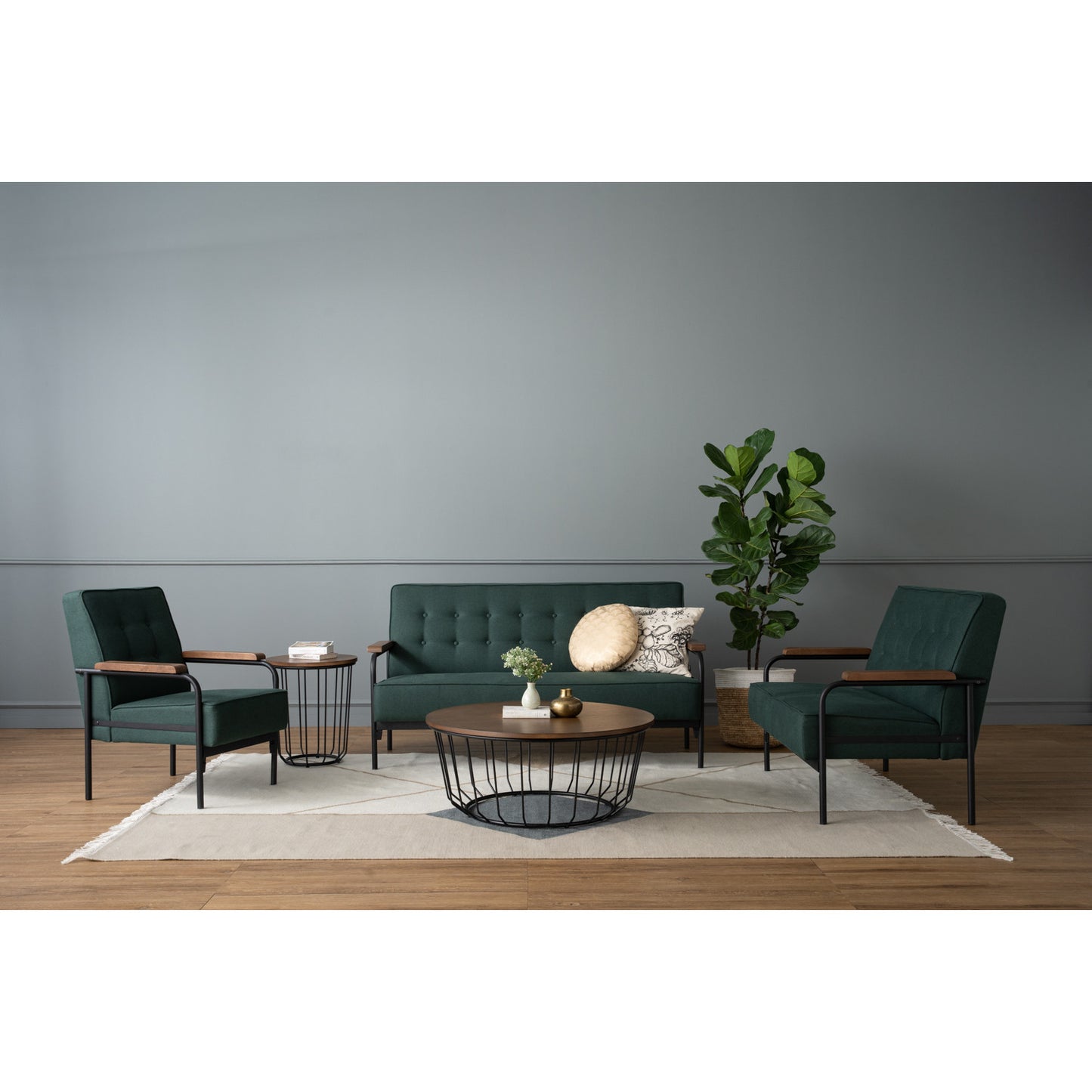DZIRE 3 Seater Sofa - Kale