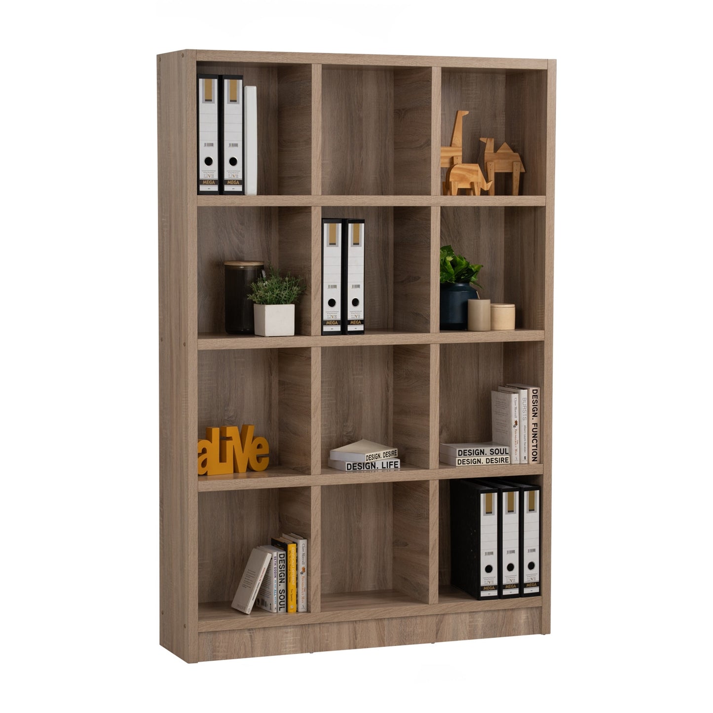 DAVE File Cabinet (12 Compartment) - Sonoma Oak