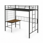 DILL Metal Bedframe With Desk - Black (Single Size)