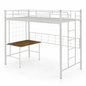 DILL Metal Bedframe With Desk - White (Single Size)