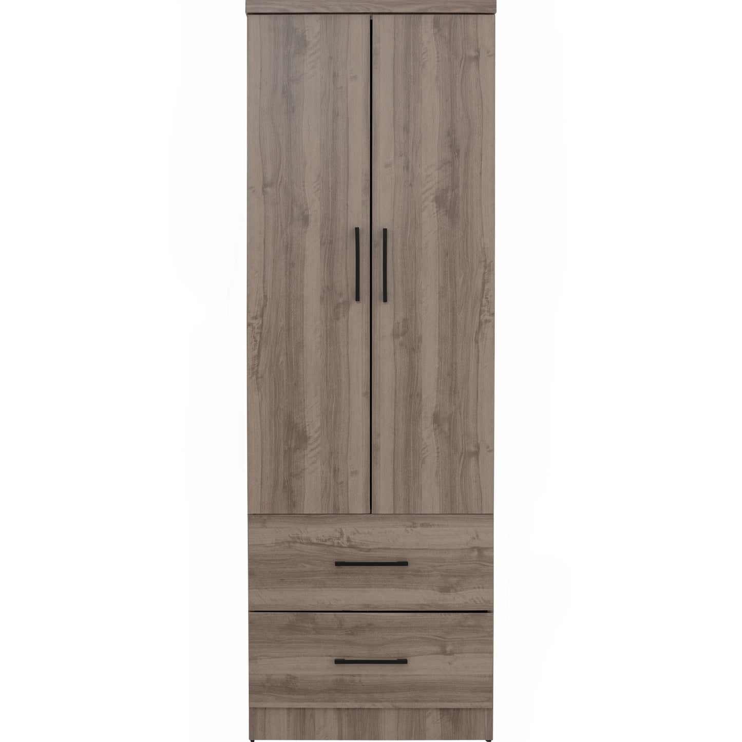 DUBLIN 2 Door 2 Drawer Wardrobe - Dark Oak (600L)