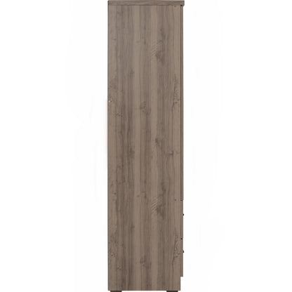 DUBLIN 2 Door 2 Drawer Wardrobe - Dark Oak (600L)