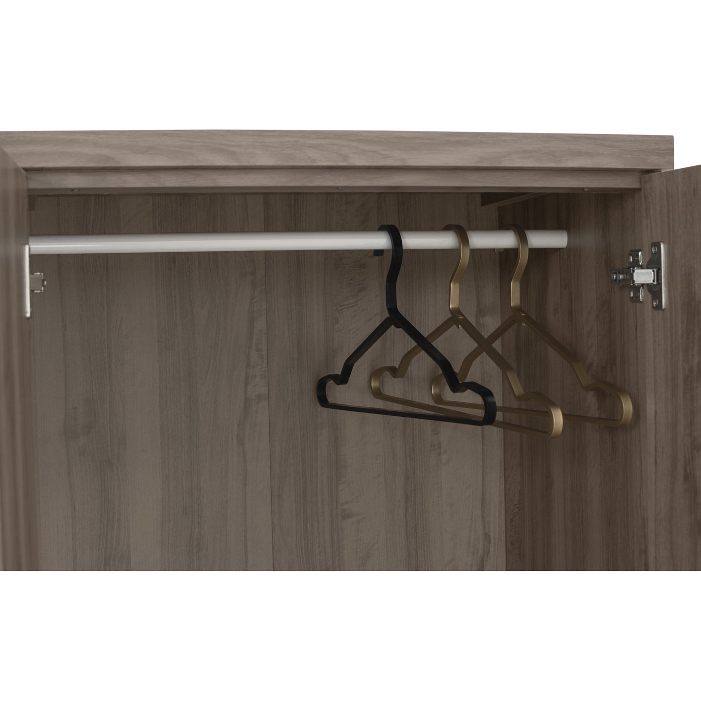DUBLIN 2 Door 2 Drawer Wardrobe - Dark Oak (600L)