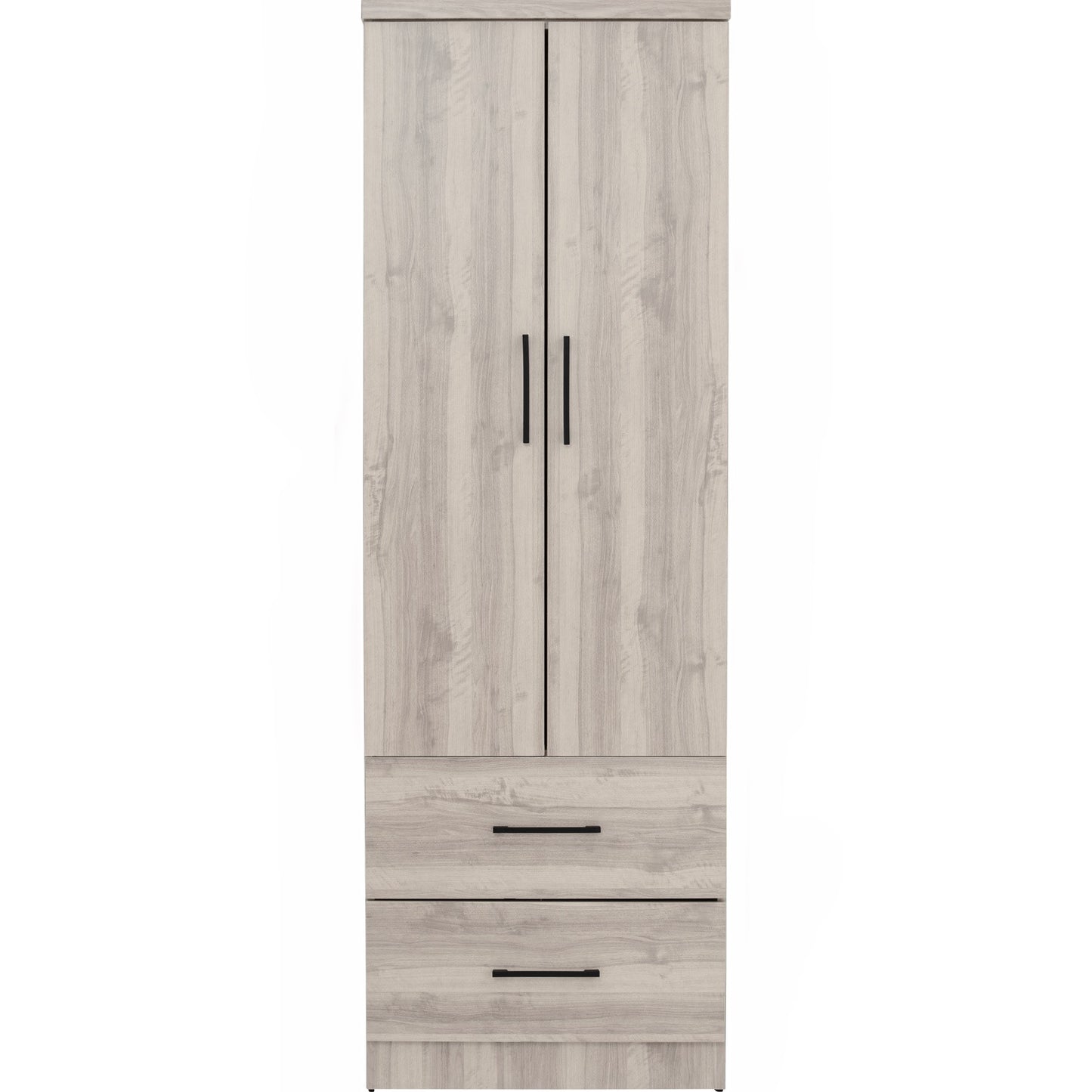 DUBLIN 2 Door 2 Drawer Wardrobe - Light Oak (600L)