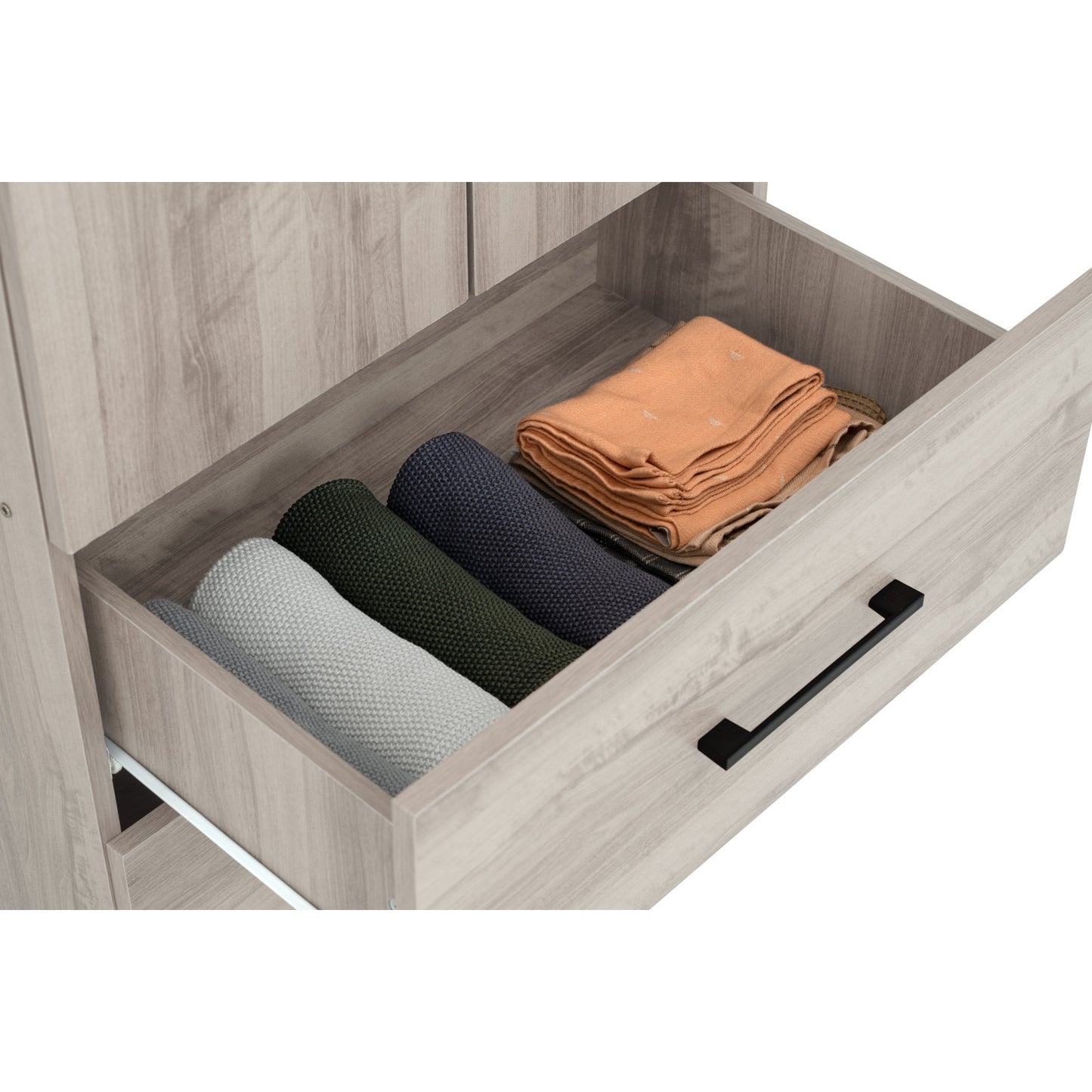 DUBLIN 2 Door 2 Drawer Wardrobe - Light Oak (600L)