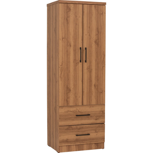 DUBLIN 2 Door 2 Drawer Wardrobe - Natural Oak (600L)