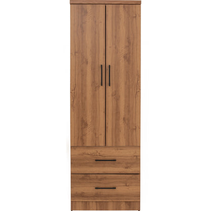 DUBLIN 2 Door 2 Drawer Wardrobe - Natural Oak (600L)