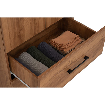 DUBLIN 2 Door 2 Drawer Wardrobe - Natural Oak (600L)