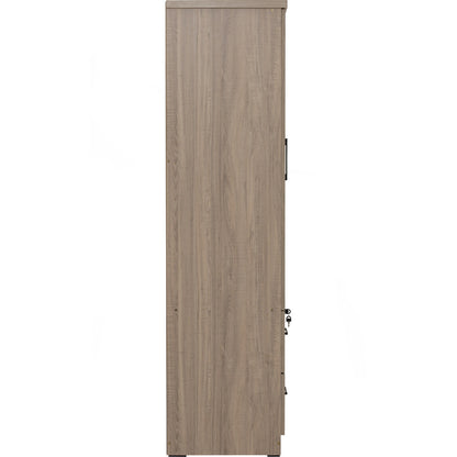 DUBLIN 2 Door 2 Drawer Wardrobe - Dark Oak (800L)