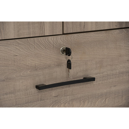 DUBLIN 2 Door 2 Drawer Wardrobe - Dark Oak (800L)