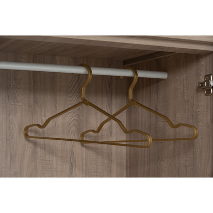 DUBLIN 2 Door 2 Drawer Wardrobe - Dark Oak (800L)