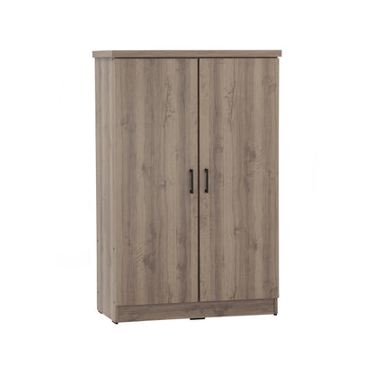 DUBLIN 2 Door Low Wardrobe - Dark Oak