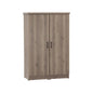 DUBLIN 2 Door Low Wardrobe - Dark Oak