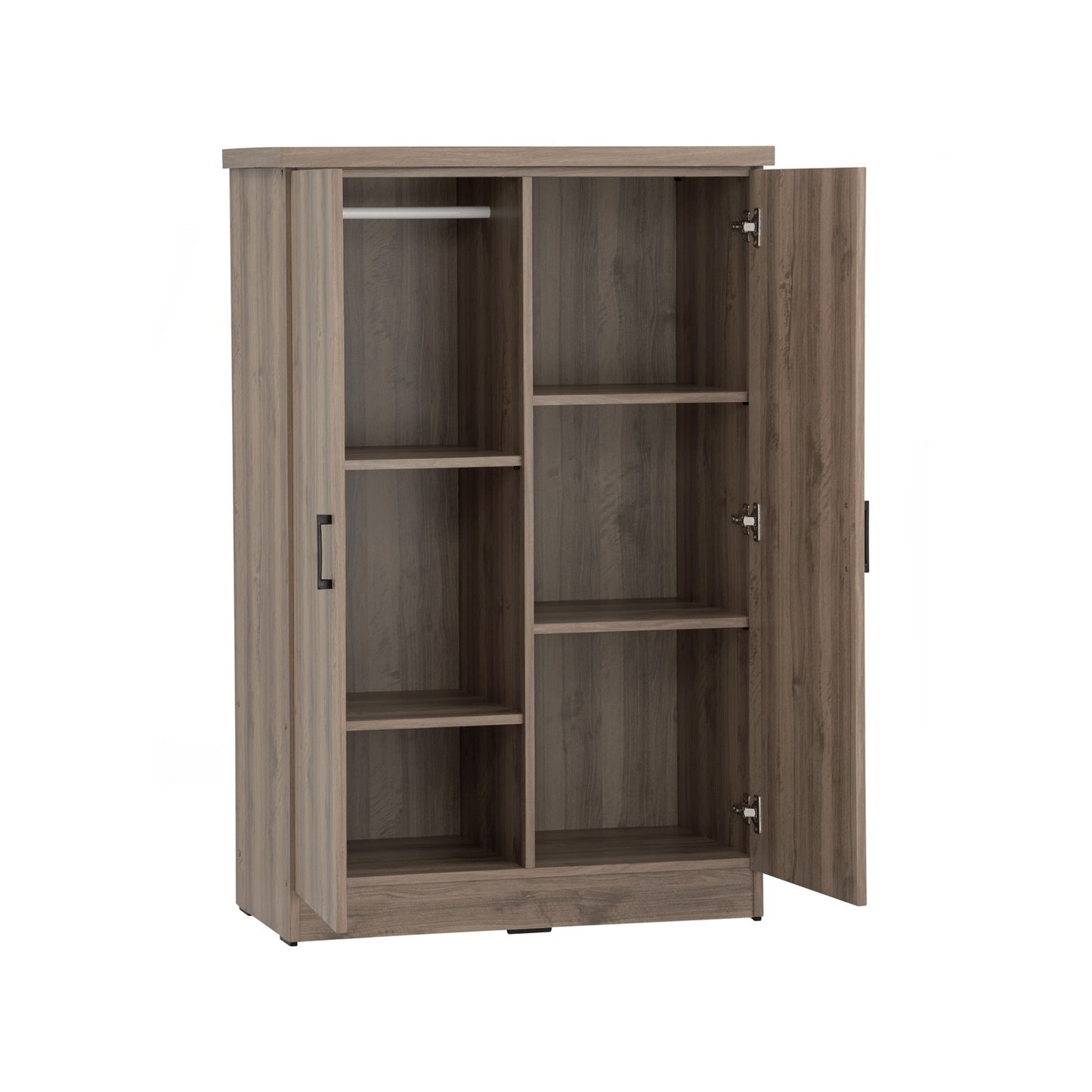 DUBLIN 2 Door Low Wardrobe - Dark Oak