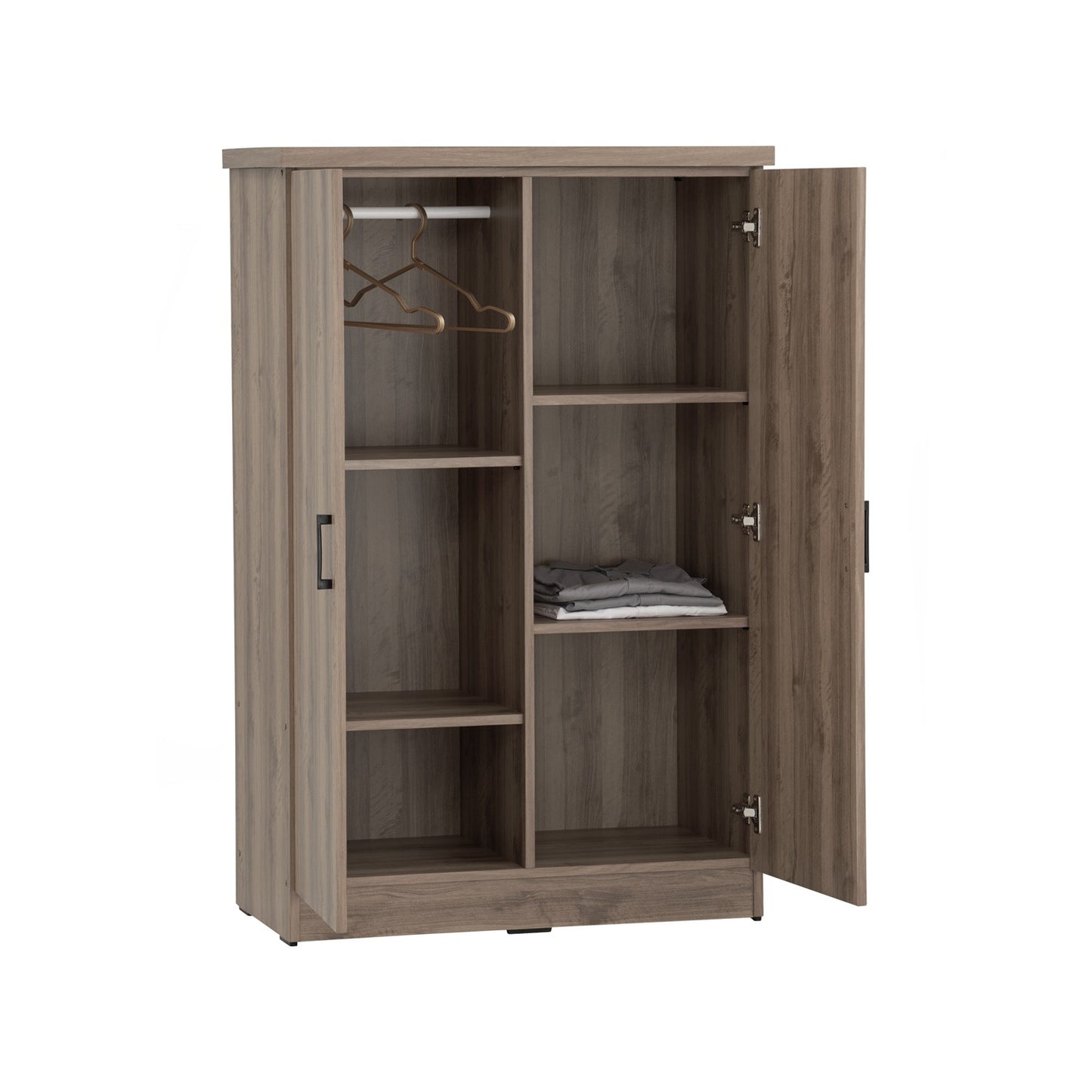 DUBLIN 2 Door Low Wardrobe - Dark Oak