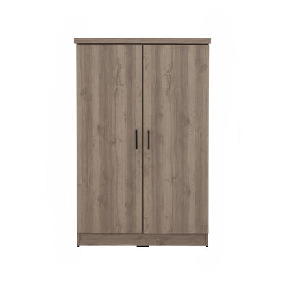 DUBLIN 2 Door Low Wardrobe - Dark Oak
