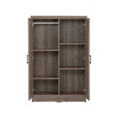 DUBLIN 2 Door Low Wardrobe - Dark Oak