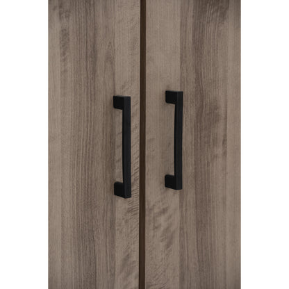 DUBLIN 2 Door Low Wardrobe - Dark Oak