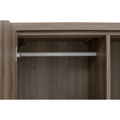 DUBLIN 2 Door Low Wardrobe - Dark Oak