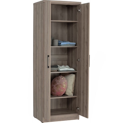 DUBLIN 2 Door Wardrobe A - Dark Oak