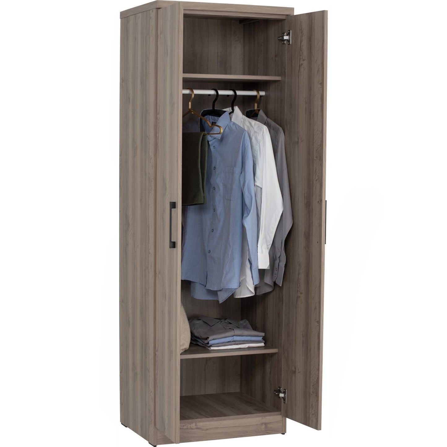 DUBLIN 2 Door Wardrobe B - Dark Oak