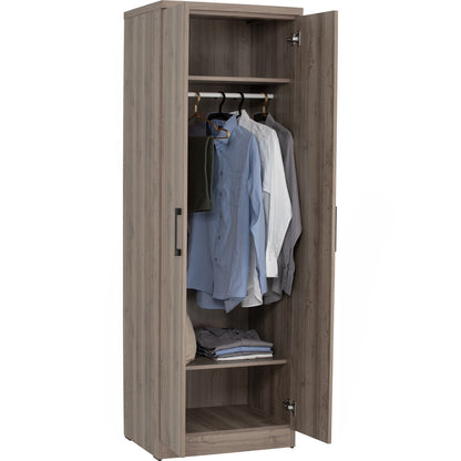 DUBLIN 2 Door Wardrobe B - Dark Oak