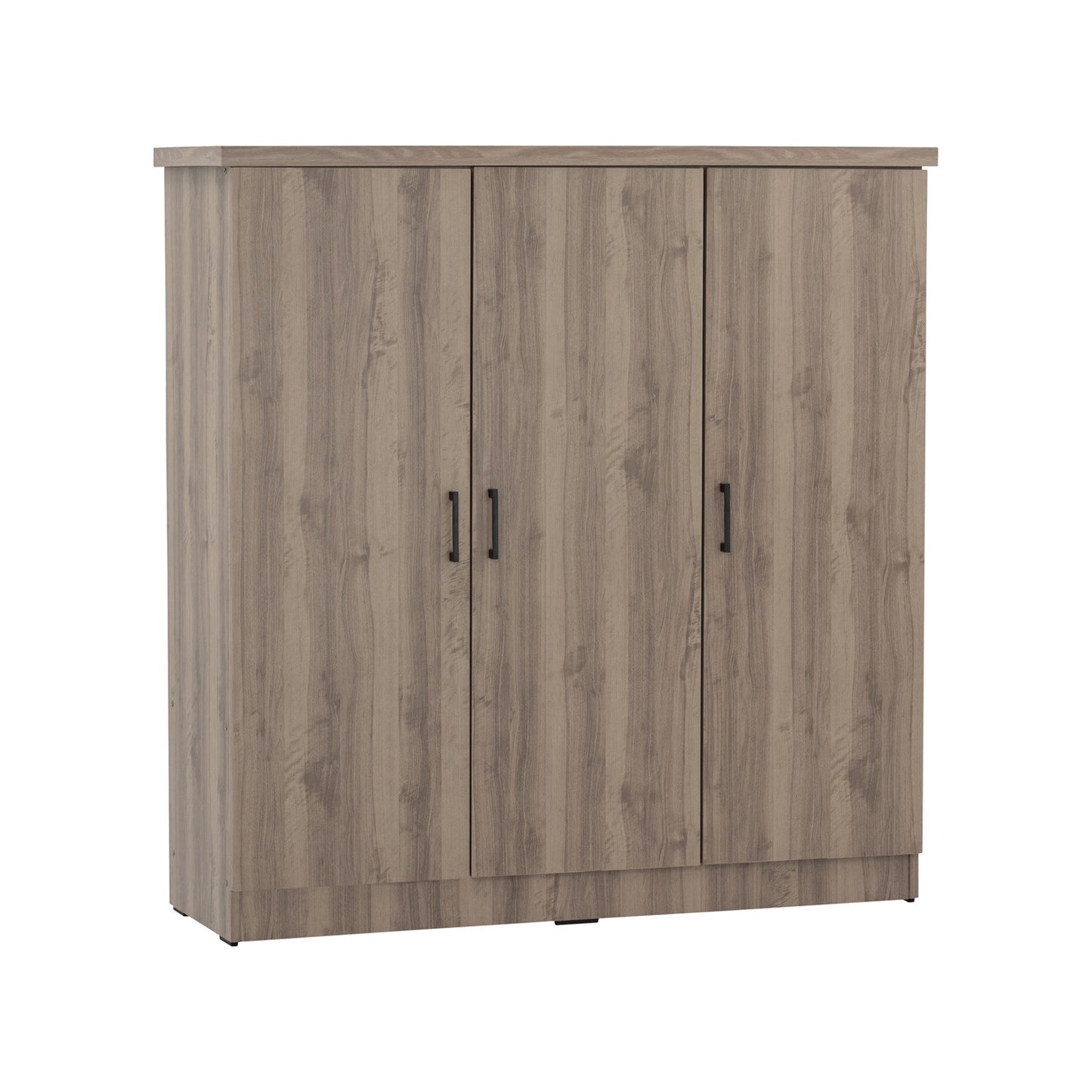 DUBLIN 3 Door Low Wardrobe - Dark Oak